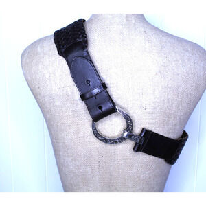Brighton Brown Wide French Sling Buckle & Hook‎ Leather Belt B30878 Size 38
